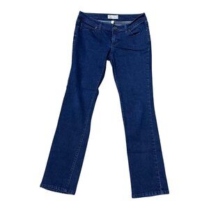 Banana Republic Straight Leg Petite Denim Jeans 28 6P 6 Petite Dark Wash Stretch